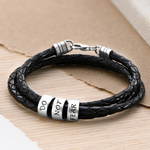 Load image into Gallery viewer, Personalized Braided Leather Bracelet | Purposeful, Gender-Free Jewelry Designed by ZESTLY