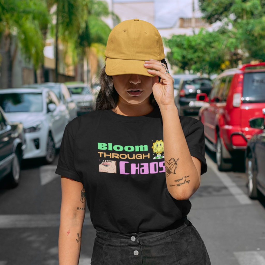 Bloom Through Chaos Weekend Tee | Purposeful, Gender-Free T-Shirt Designed by ZESTLY