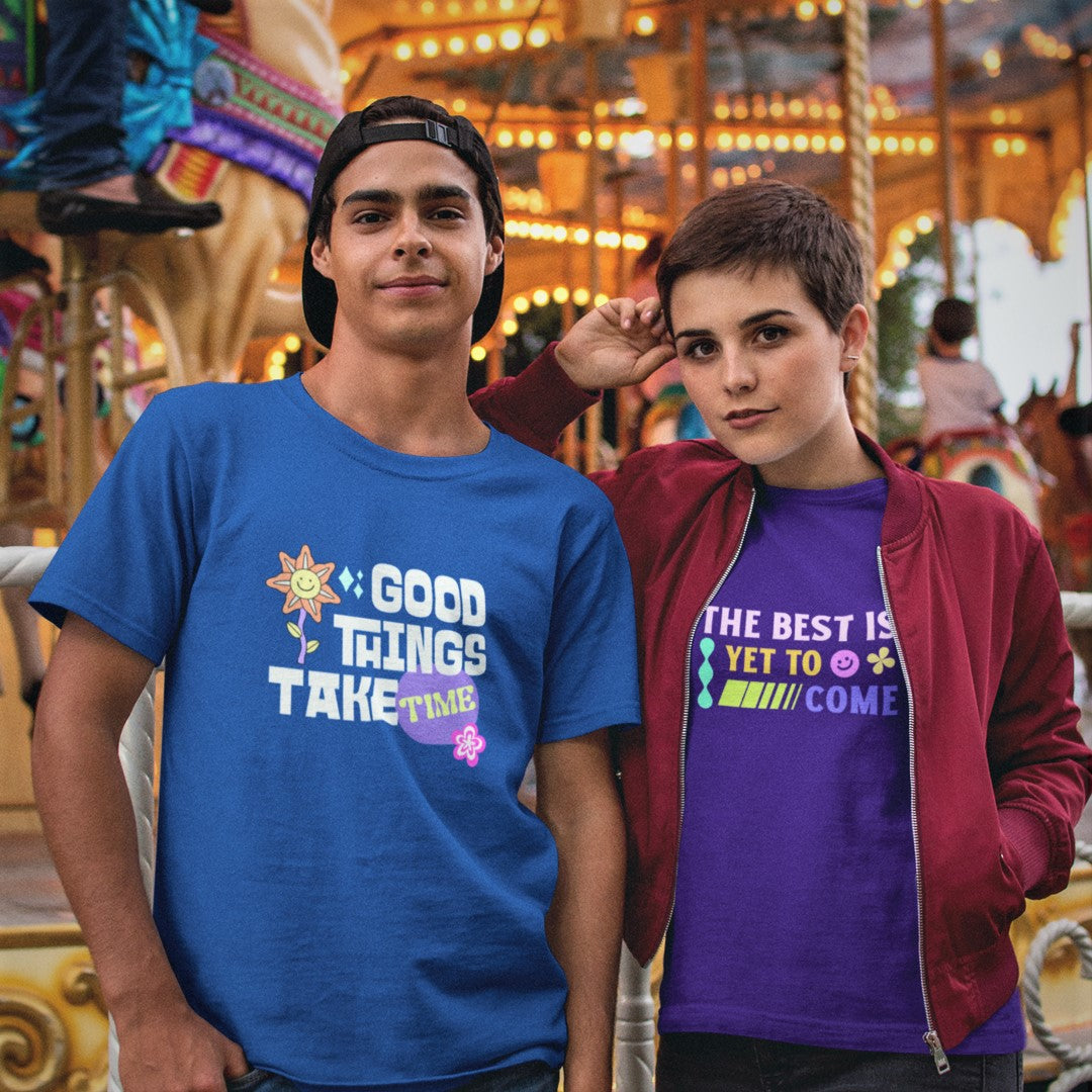 Good Things Take Time Weekend Tee | Purposeful, Gender-Free T-Shirt Designed by ZESTLY