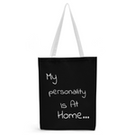 Load image into Gallery viewer, My Chanel Is At Home Personalized Canvas Tote | Purposeful, Gender-Free Tote Bags Designed by ZESTLY
