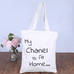 Load image into Gallery viewer, My Chanel Is At Home Personalized Canvas Tote | Purposeful, Gender-Free Tote Bags Designed by ZESTLY
