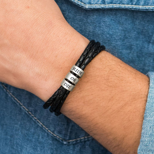 Personalized Braided Leather Bracelet | Purposeful, Gender-Free Jewelry Designed by ZESTLY