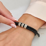 Load image into Gallery viewer, Personalized Braided Leather Bracelet | Purposeful, Gender-Free Jewelry Designed by ZESTLY
