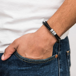 Load image into Gallery viewer, Personalized Braided Leather Bracelet | Purposeful, Gender-Free Jewelry Designed by ZESTLY
