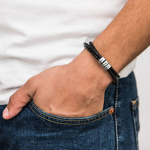 Personalized Braided Leather Bracelet | Purposeful, Gender-Free Jewelry Designed by ZESTLY